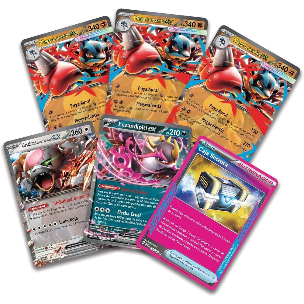 Baraja cartas Combate de Liga de Mega-Lucario ex de JCC Pokemon español - imagen 5