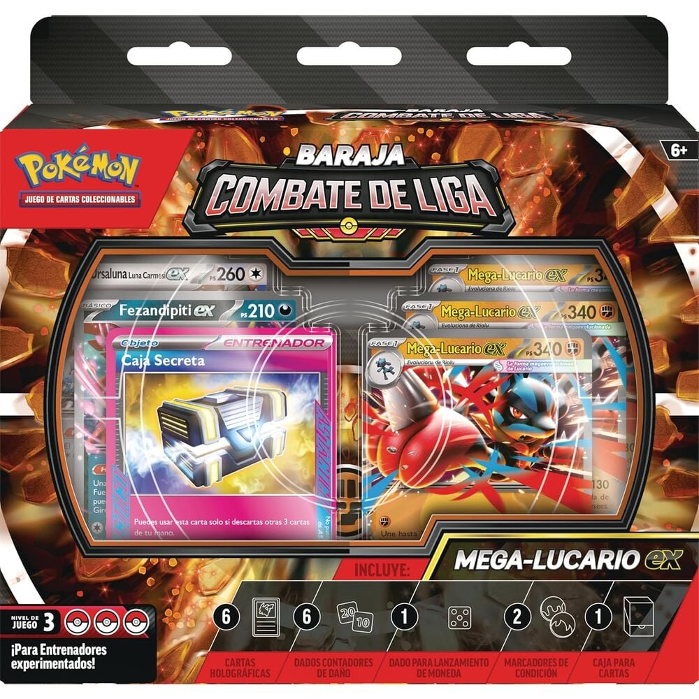Baraja cartas Combate de Liga de Mega-Lucario ex de JCC Pokemon español - imagen 8