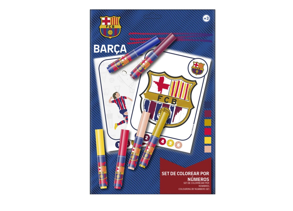 Set colorear numeros sobre FC Barcelona