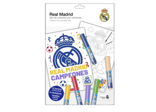 Set colorear numeros sobre Real Madrid
