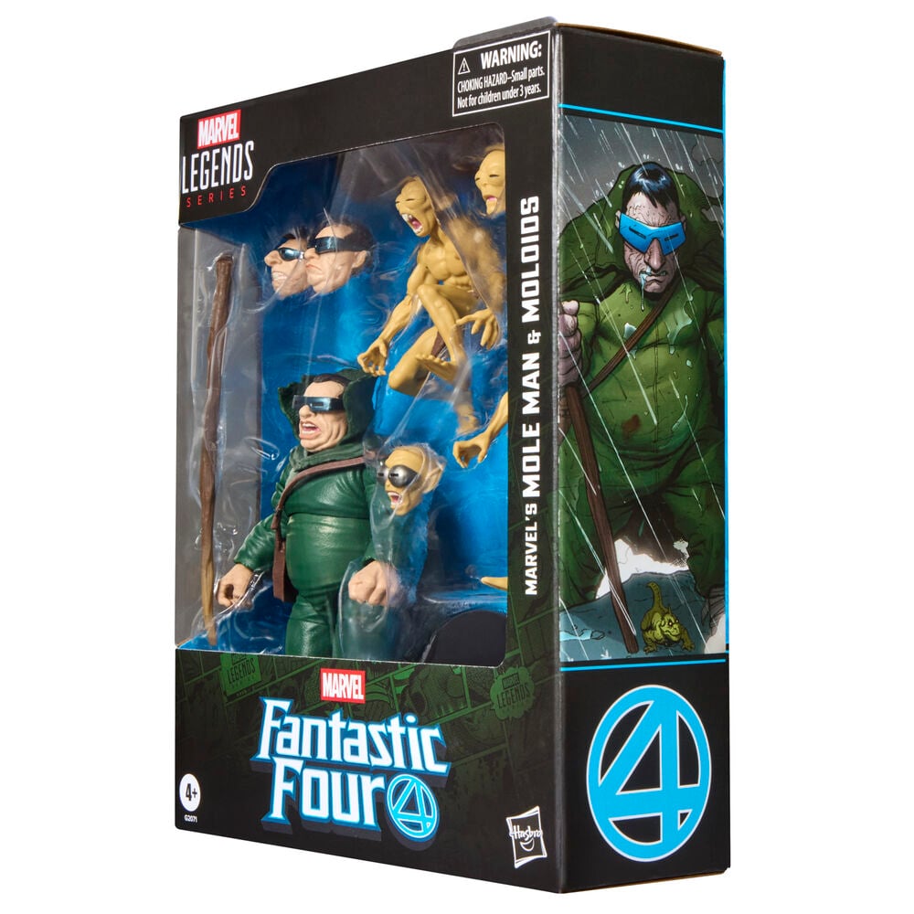 Blister 3 figuras Marvels Mole Man & Moloios Marvel Fantastic Four 15cm