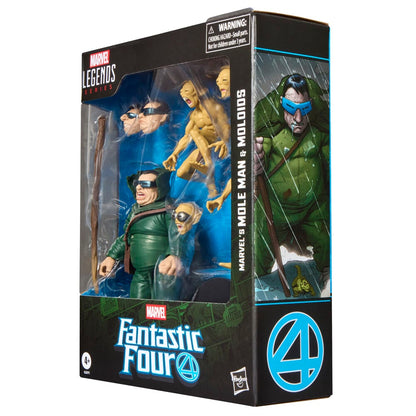 Blister 3 figuras Marvels Mole Man & Moloios Marvel Fantastic Four 15cm