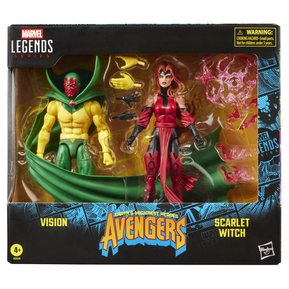 Blister 2 figuras Vision y Scarlet With Avengers Earts Mightiest Heroes Marvel Legends Series 15cm