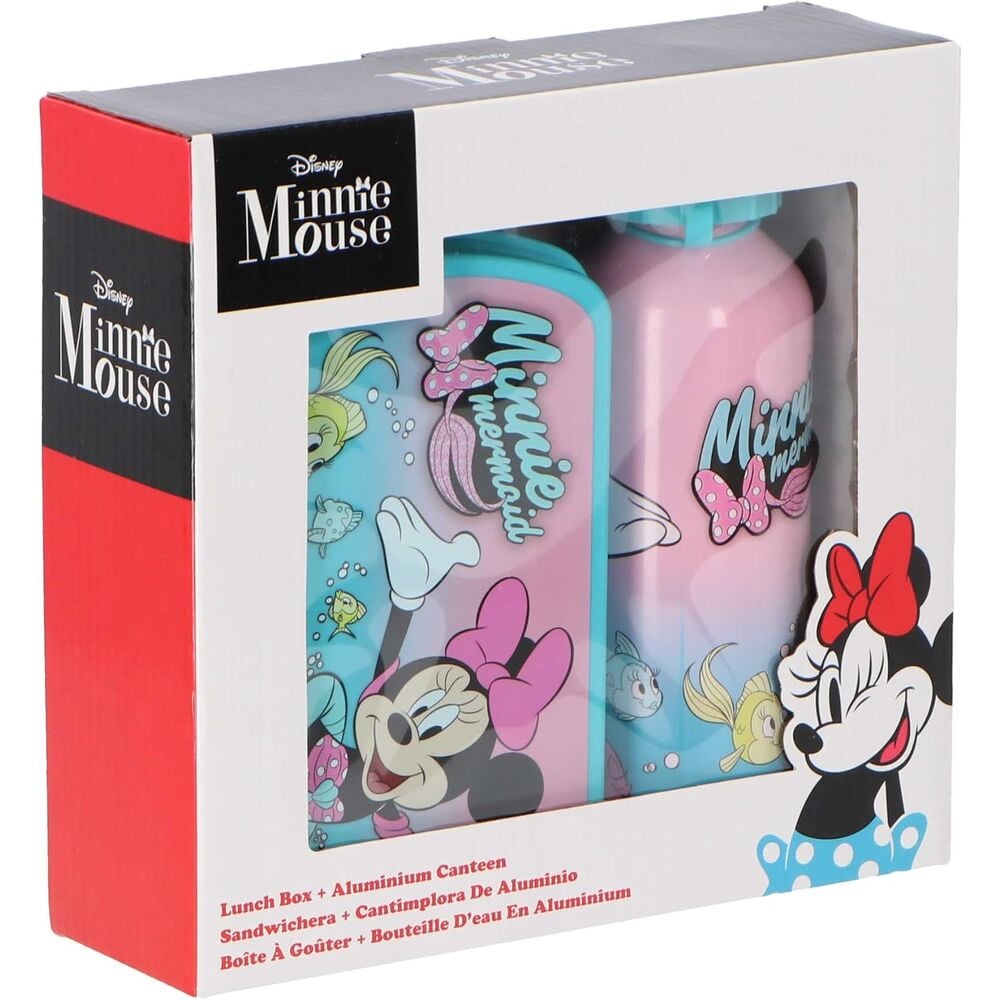Sandwichera + Cantimplora aluminio Minnie Disney 500ml