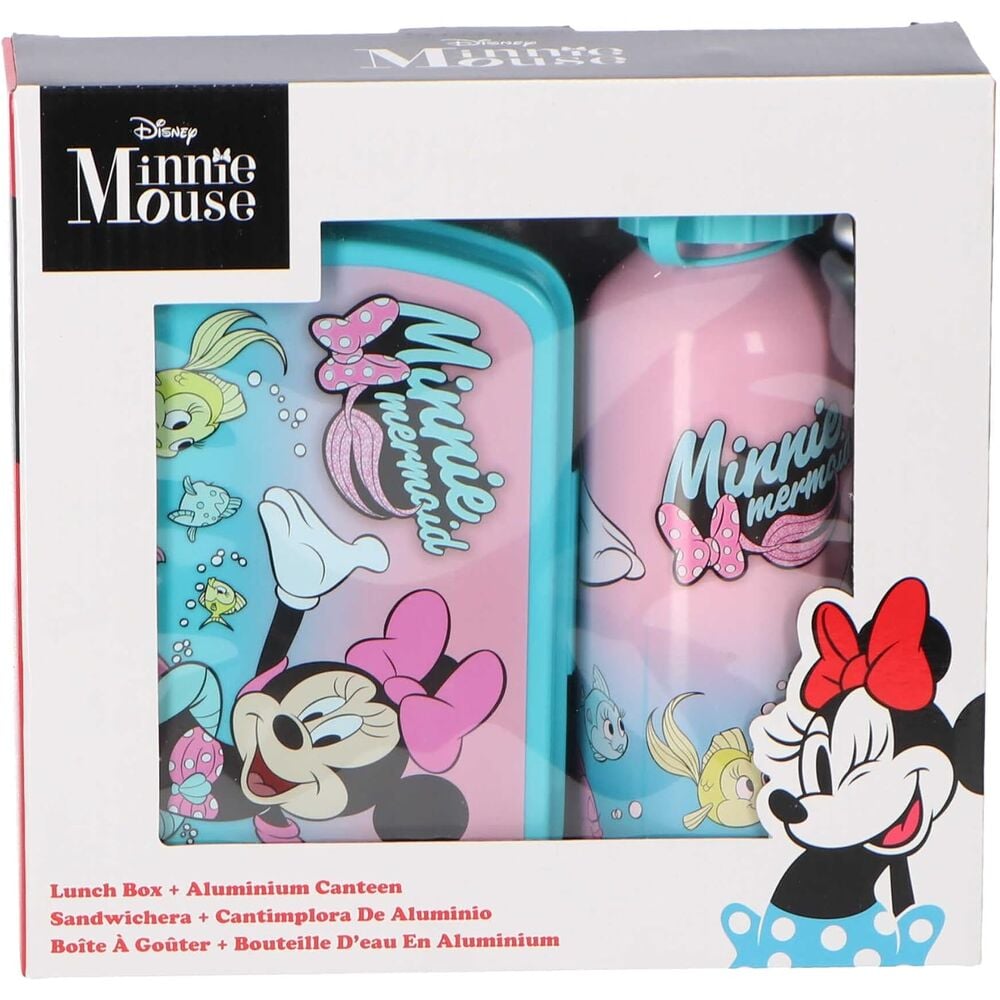Sandwichera + Cantimplora aluminio Minnie Disney 500ml