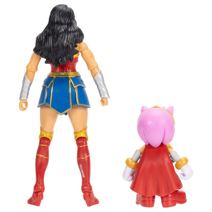 Figura Amy & Wonder Woman Sonic The Hedgehog x Dc Comics