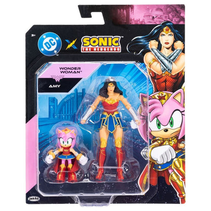 Figura Amy & Wonder Woman Sonic The Hedgehog x Dc Comics