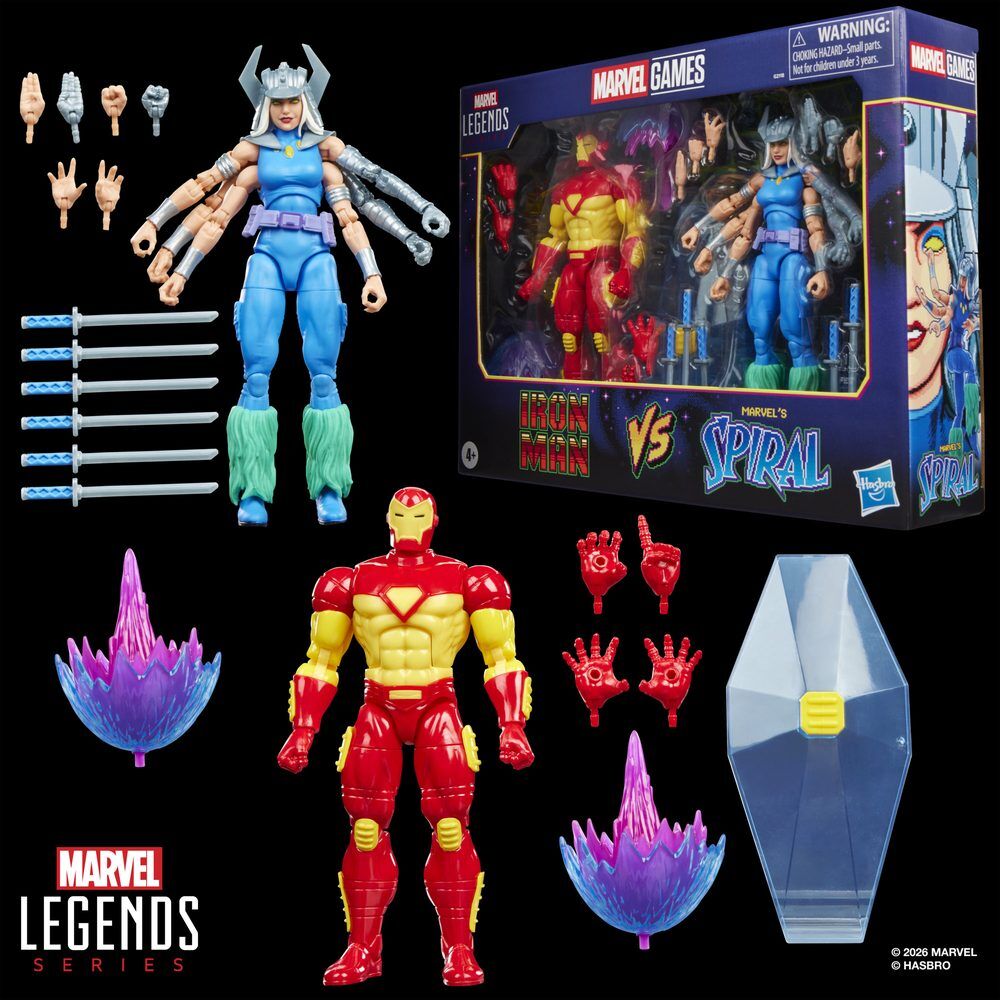 Blister 2 figuras Iron Man Vs Marvels Spiral Marvel Games 15cm