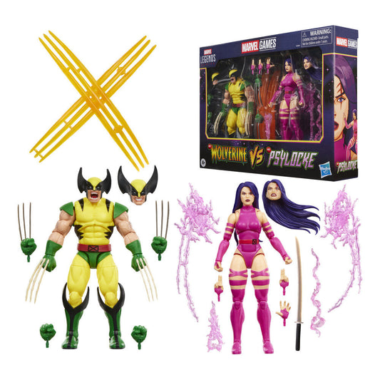 Blister 2 figuras Wolverine Vs Psylocke Marvel Legends Series 15cm