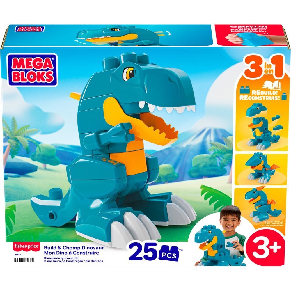 Dinosaurio mordedor bloques de construccion MEGA Bloks