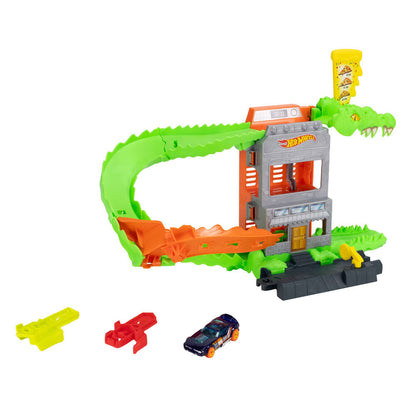 Pista coches Ataque de Cocodrilo Hot Wheels City