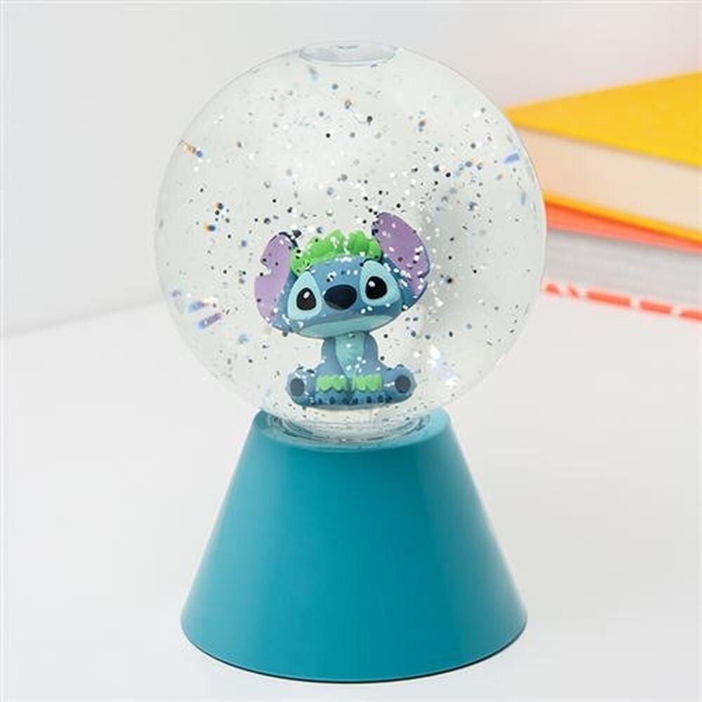 Lampara LED bola purpurina Stitch Disney