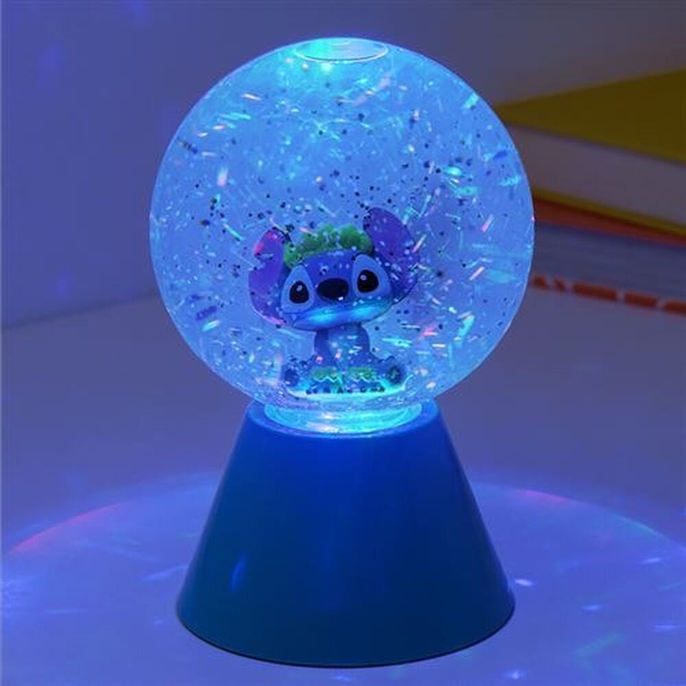 Lampara LED bola purpurina Stitch Disney
