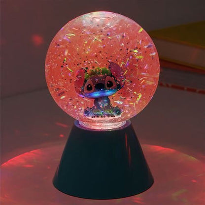 Lampara LED bola purpurina Stitch Disney