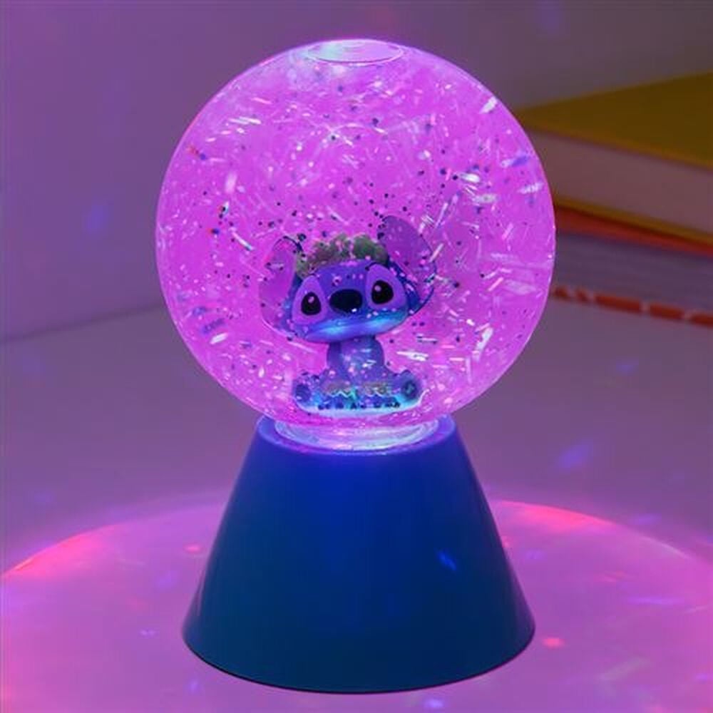 Lampara LED bola purpurina Stitch Disney