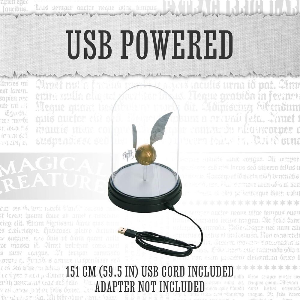 Lampara campana Snitch Dorada Harry Potter