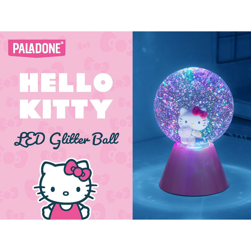 Lampara LED purpurina Hello Kitty