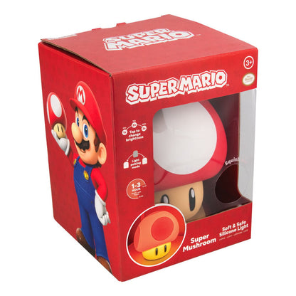 Lampara recargable SquishyGlo Seta Super Mushroom Super Mario Bros