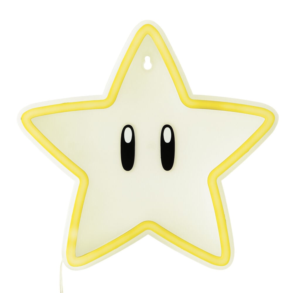 Lampara neon pared Super Estrella Super Mario Bros