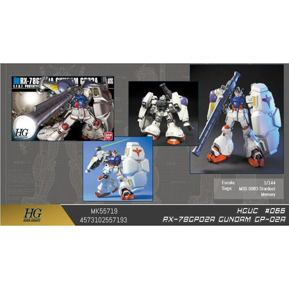 Maqueta HGUC 1/144 RX-78GP02A Gundam Physalis Mobile Suit Gundam 0083 Stardust Memory