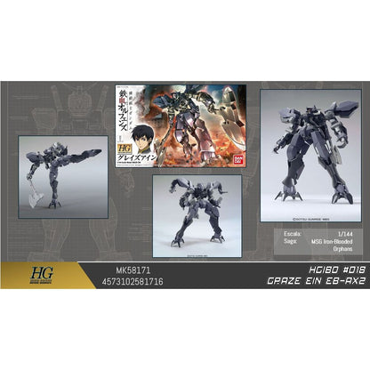 Maqueta HG 1/144 EB-AX2 Graze Ein Mobile Suit Gundam Iron-Blooded Orphans
