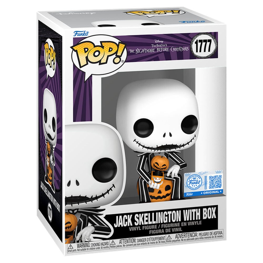 Figura POP Disney Pesadilla Antes de Navidad Jack Skellington with Box Exclusive