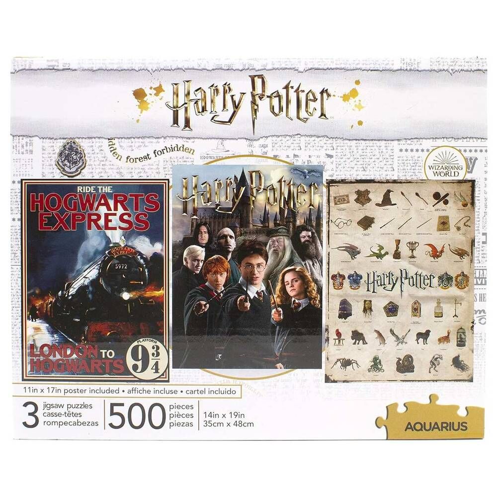 Set 3 Puzzles Harry Potter 500pzs