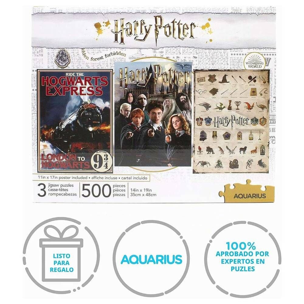 Set 3 Puzzles Harry Potter 500pzs