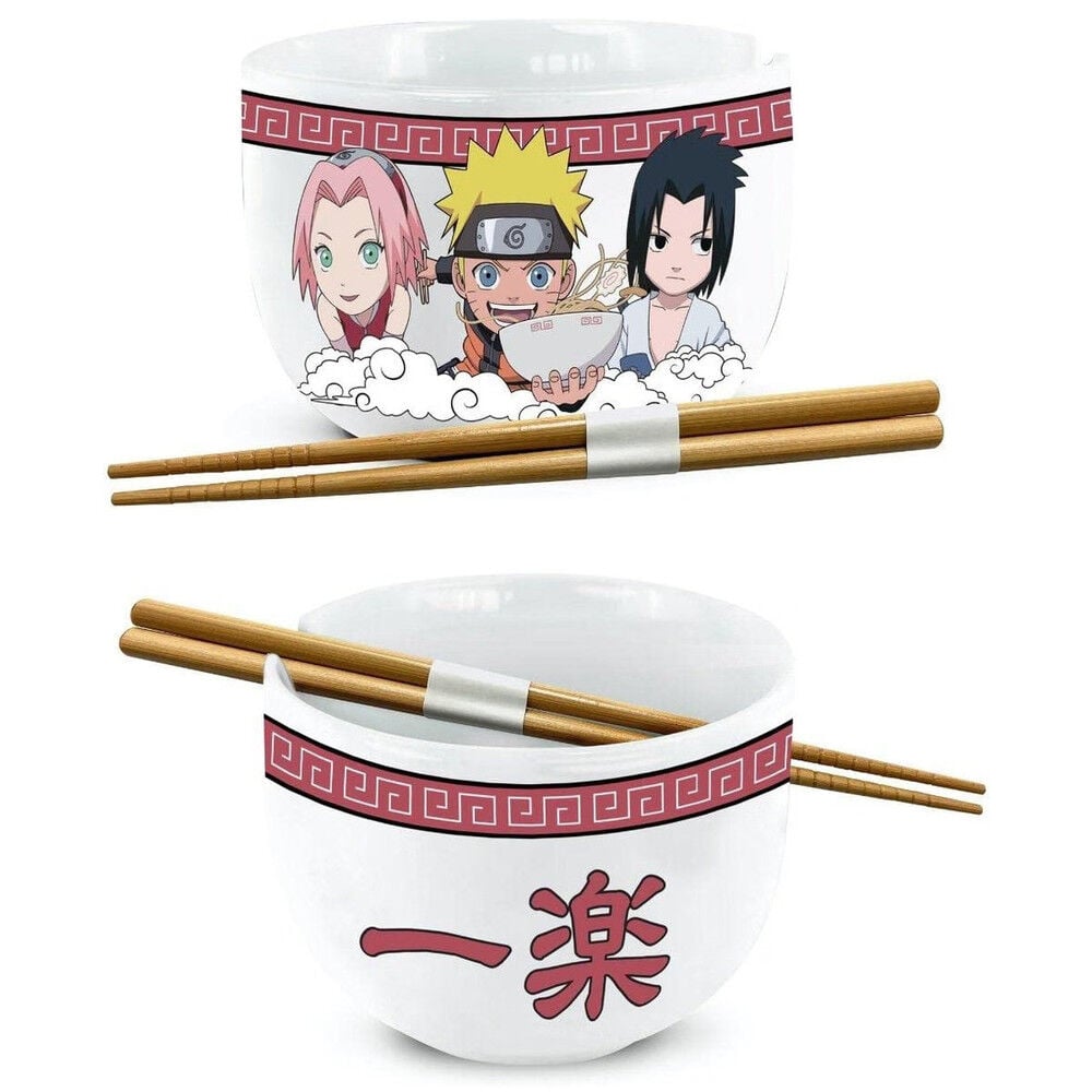 Bowl Ramen + palillos Naruto Shippuden 470ml