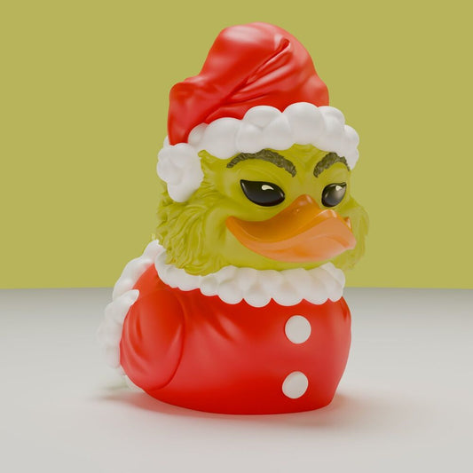 Figura Pato de goma Santa Outfit El Grinch 5cm