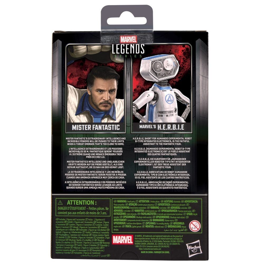 Figura Mister Fantastic and Marvels H.E.R.B.I.E Avengers Doomsday Marvel Legends Series 15cm