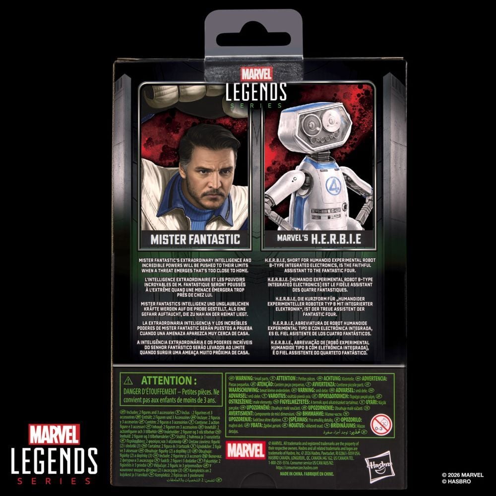 Figura Mister Fantastic and Marvels H.E.R.B.I.E Avengers Doomsday Marvel Legends Series 15cm