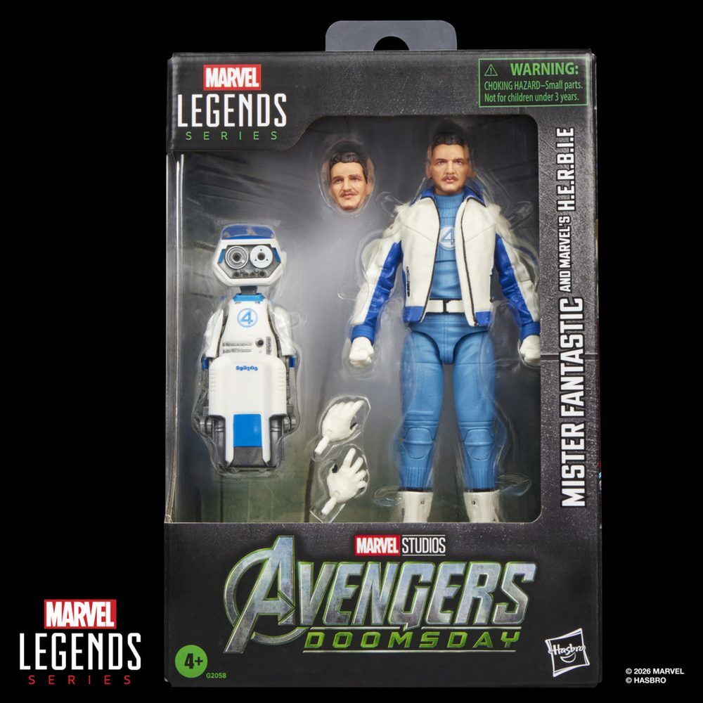 Figura Mister Fantastic and Marvels H.E.R.B.I.E Avengers Doomsday Marvel Legends Series 15cm