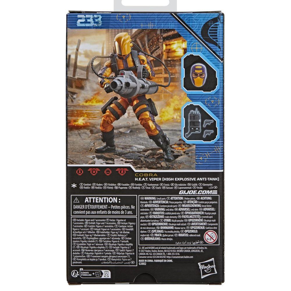 Figura H.E.A.T. Viper G.I. Joe Classified Series 15cm
