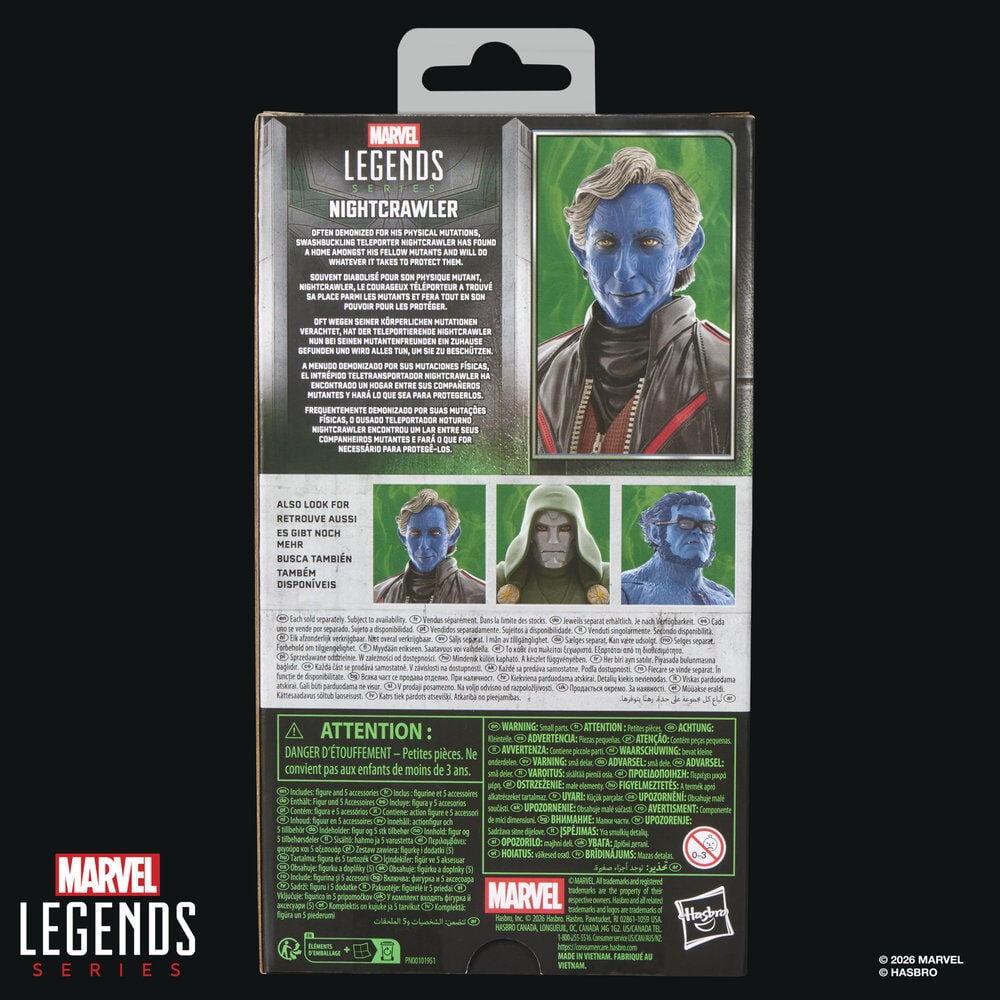 Figura Nightcrawler Avengers Doomsday Marvel Legends Series 15cm