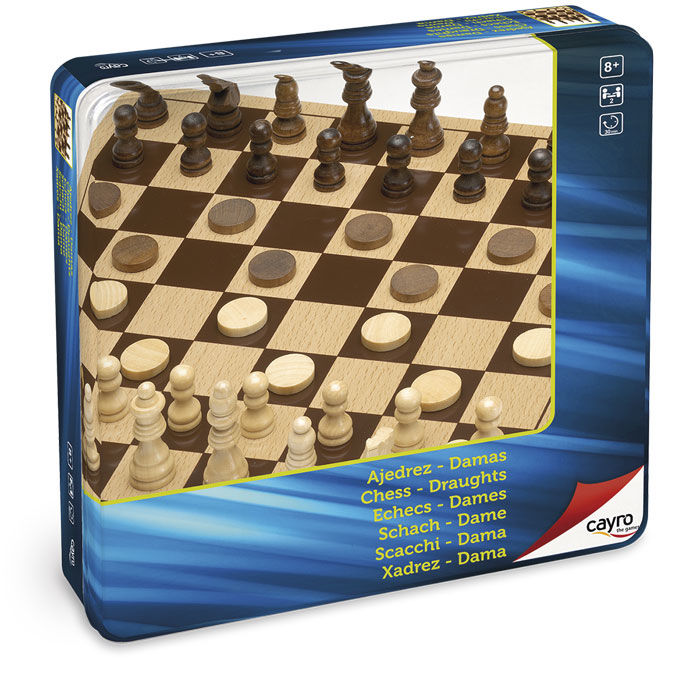 Juego Ajedrez Damas madera