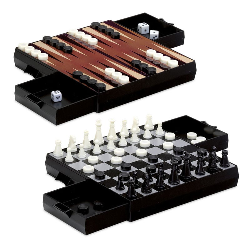 Ajedrez Damas Backgammon Magnetico cuadrado