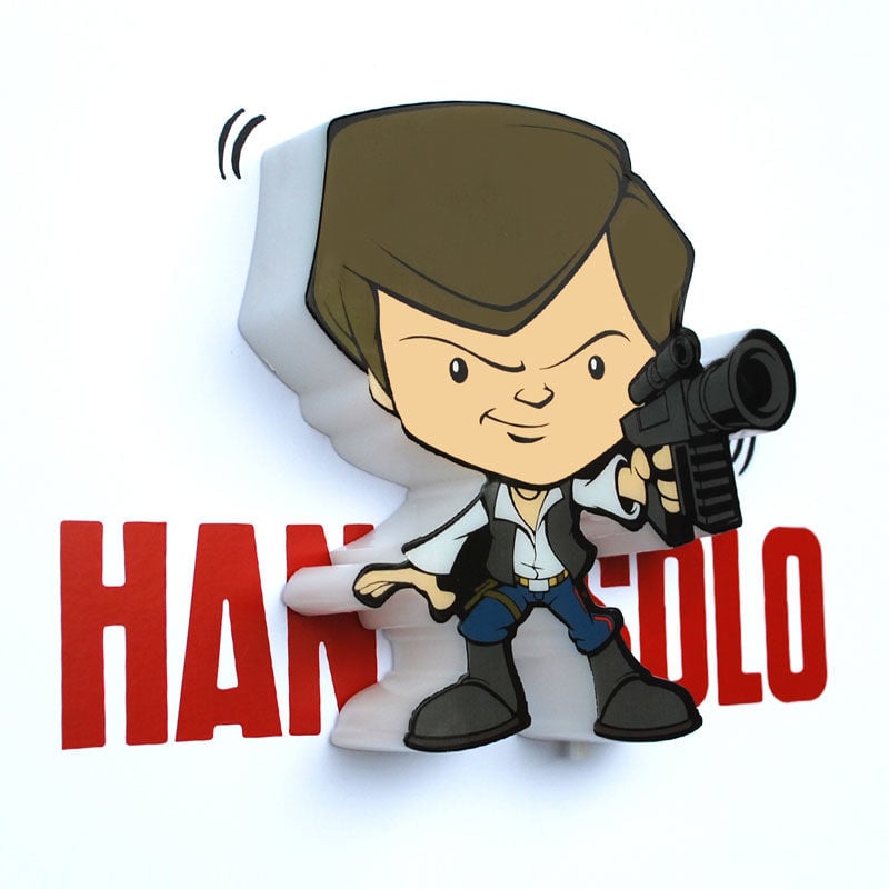 Lampara 3D Light FX mini Hans Solo Star Wars - imagen 5