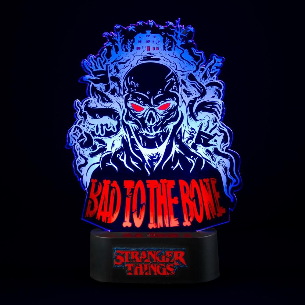 LAMPARA LED DE MESA STRANGER THINGS BAD TO THE BONE