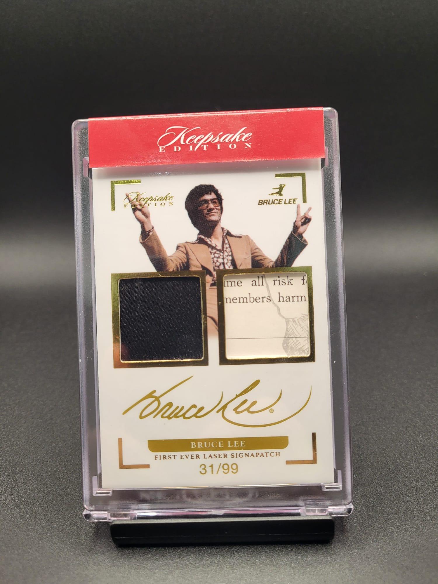 Reliquia 2024 Bruce Lee 50th Anniversary Keepsake Card 124 First Ever Laser SignaPatch 31/99