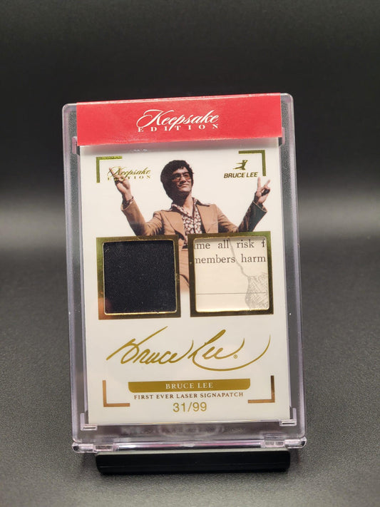 Reliquia 2024 Bruce Lee 50th Anniversary Keepsake Card 124 First Ever Laser SignaPatch 31/99