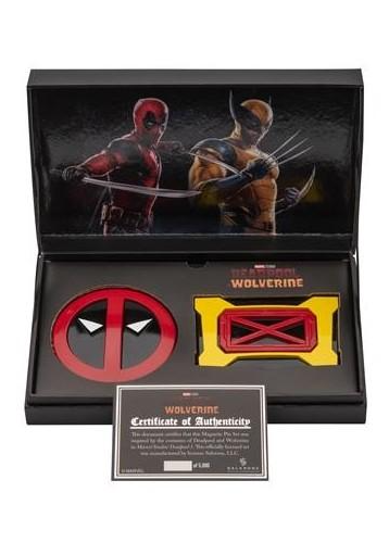 SET PINS MARVEL DEADPOOL Y LOBEZNO MAGNÉTICOS