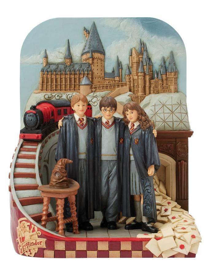 Figura Trio Harry Potter , Hogwarts y el Tren 24 cms