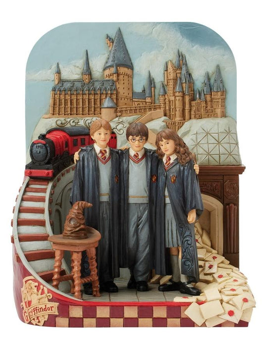 Figura Trio Harry Potter , Hogwarts y el Tren 24 cms