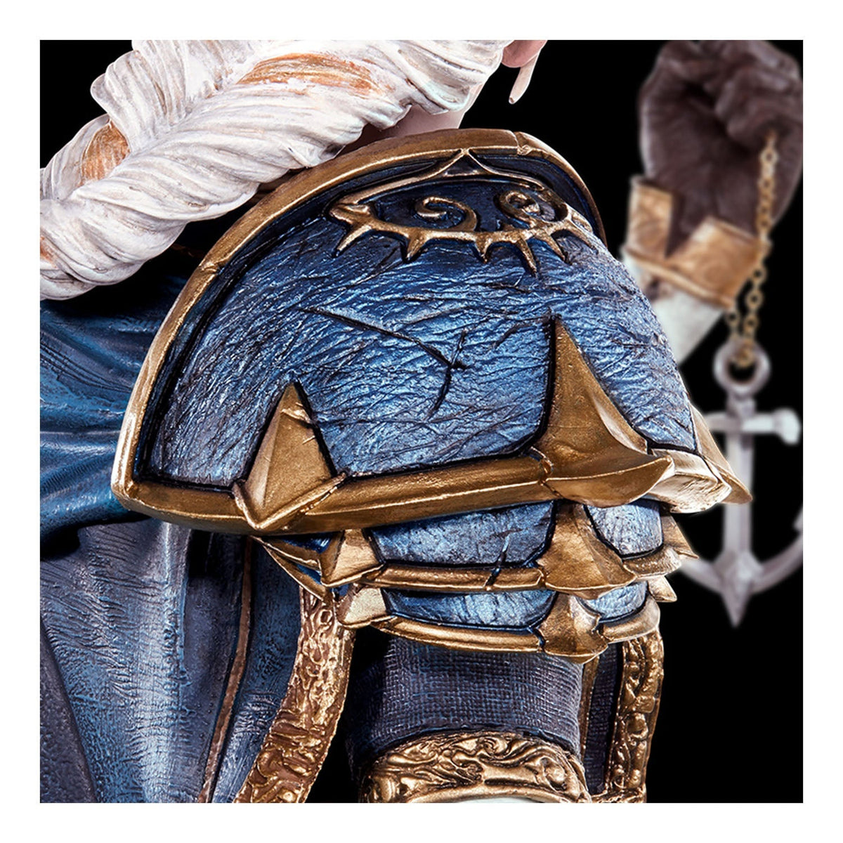 World of Warcraft Jaina Proudmoore Premium Statue - detalle hombro oficial Blizzard