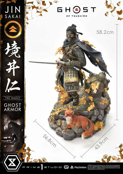 Estatua Ghost of Tsushima 1/4 Jin Sakai 58 cm Regular Limited Edition Nº 85/200