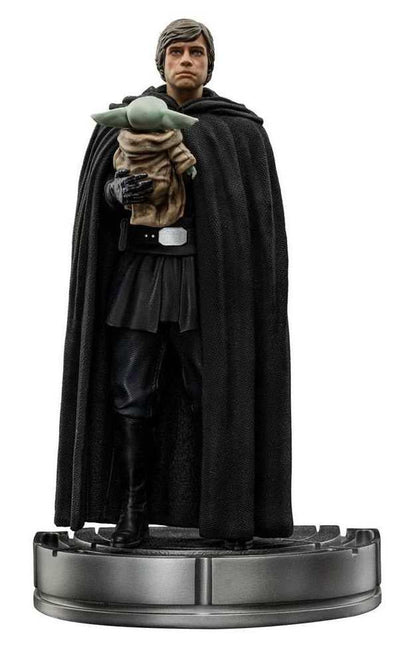 Figura Star Wars The Mandalorian Estatua 1/10 Art Scale Luke Skywalker y Grogu 21 cm