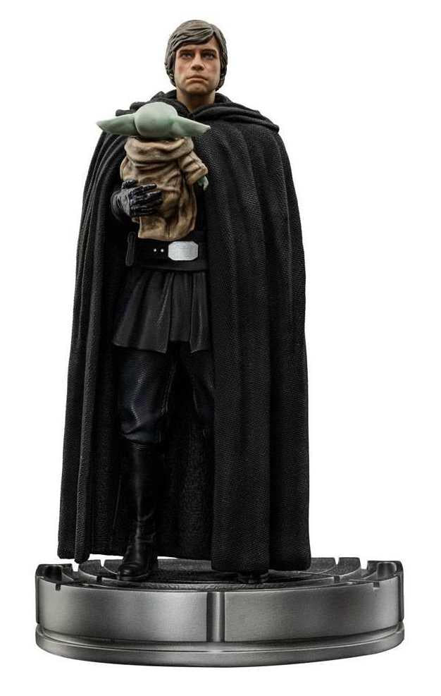 Figura Star Wars The Mandalorian Estatua 1/10 Art Scale Luke Skywalker y Grogu 21 cm
