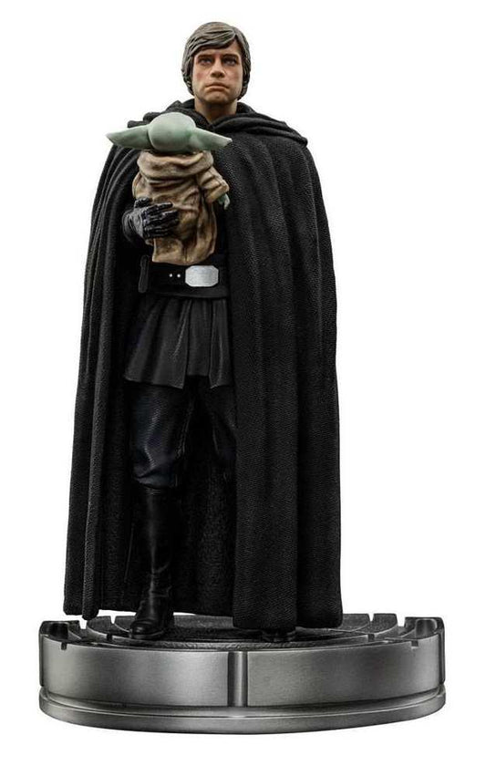 Figura Star Wars The Mandalorian Estatua 1/10 Art Scale Luke Skywalker y Grogu 21 cm
