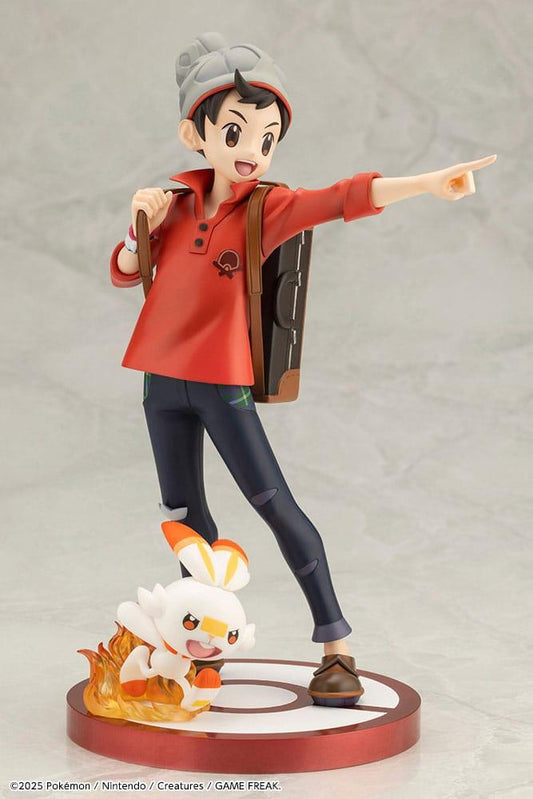 Pokémon Estatua ARTFXJ PVC 1/8 Victor & Scorbunny 21 cm